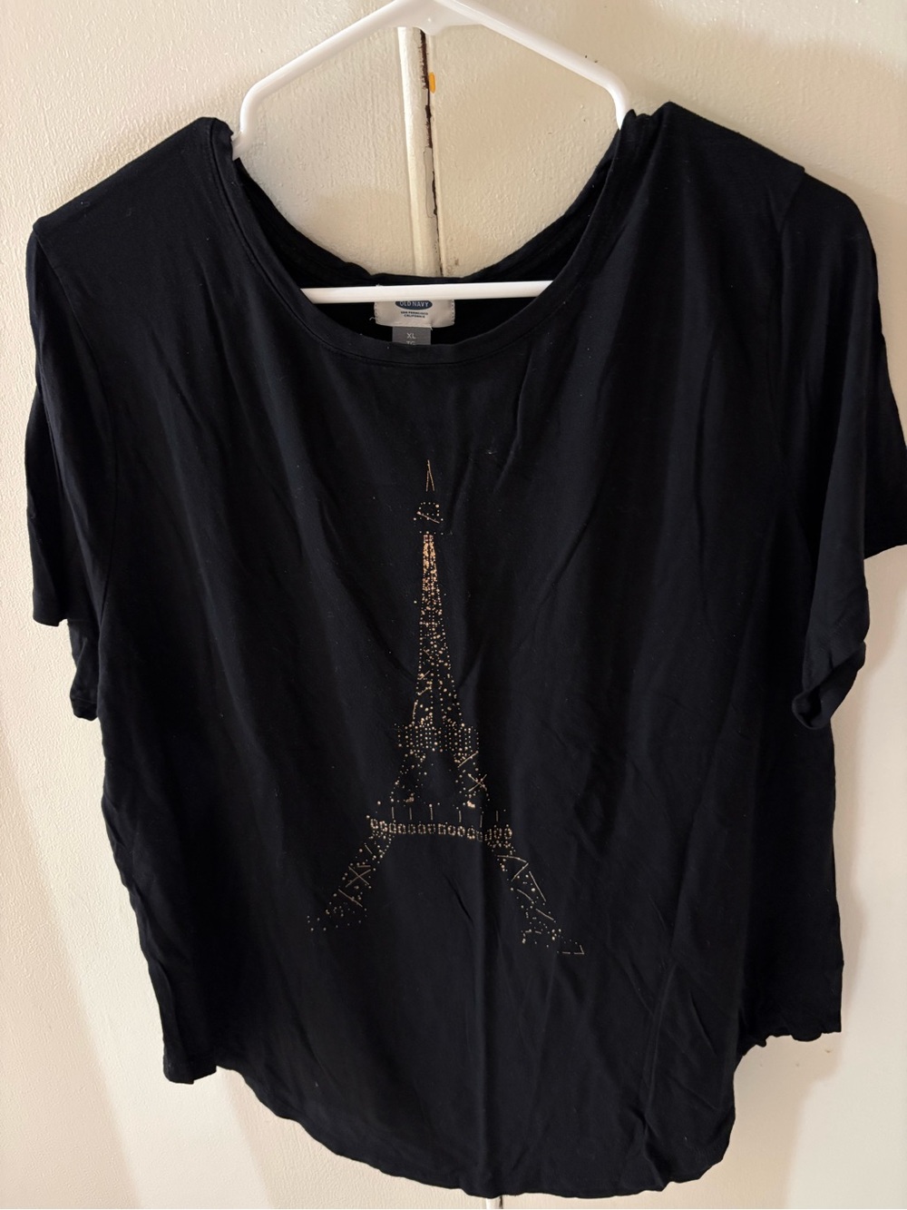 Black Women’s Eiffel Tower Studded Tee